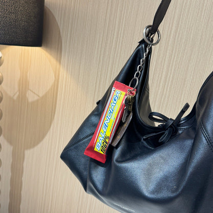 Snack Charm / Keychain in Red '10GV%' Sweet Treat Artwork
