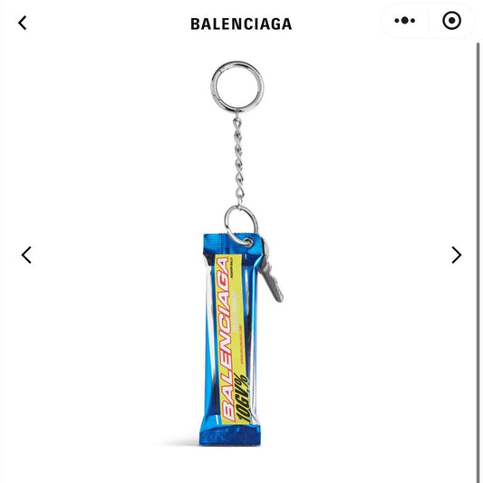 Snack Charm / Keychain in Red '10GV%' Sweet Treat Artwork