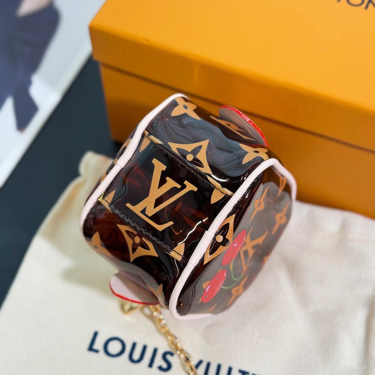 Cube Bag Charm (Cherry Edition)