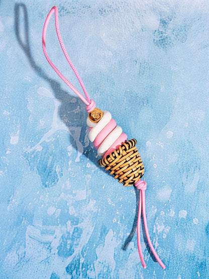 Ice cream charm in classic calfskin