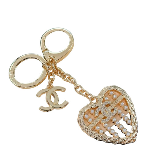 Heart Abacus Pearl Bag Charm