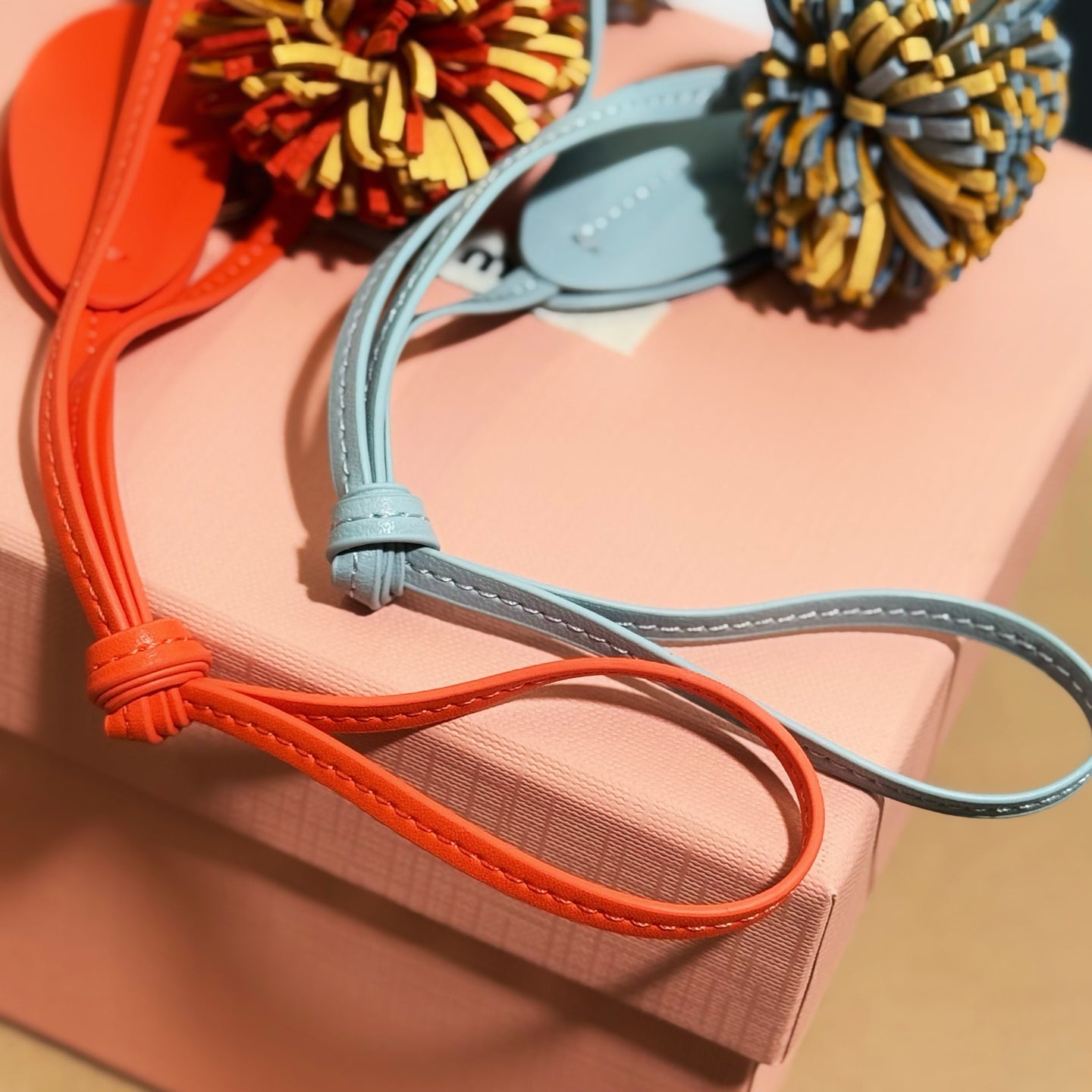 Leather Pom-Pom Bag Charm