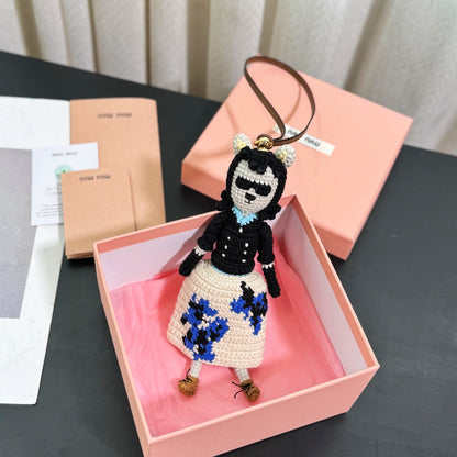Crochet Wolf Doll Bag Charm