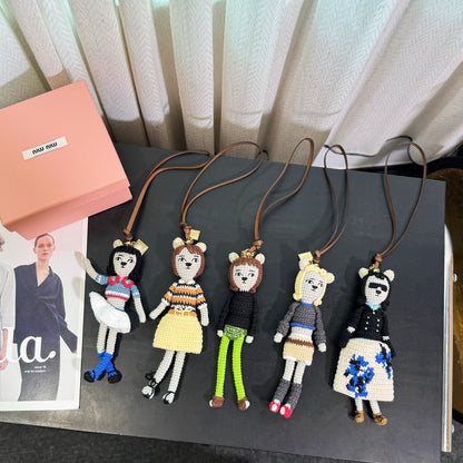 Crochet Wolf Doll Bag Charm