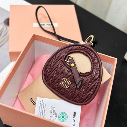 Wander Matelassé Mini Hobo Bag Charm / Leather Trick Keychain