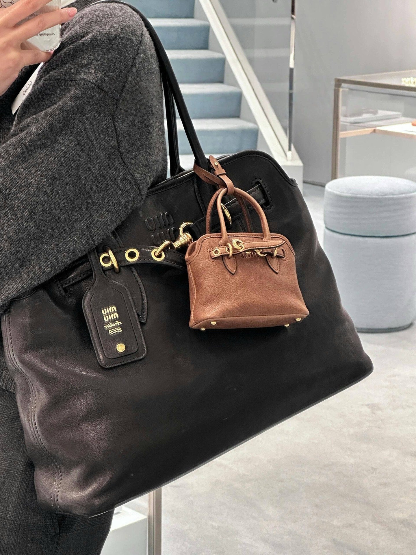 Aventure mini nappa leather bag