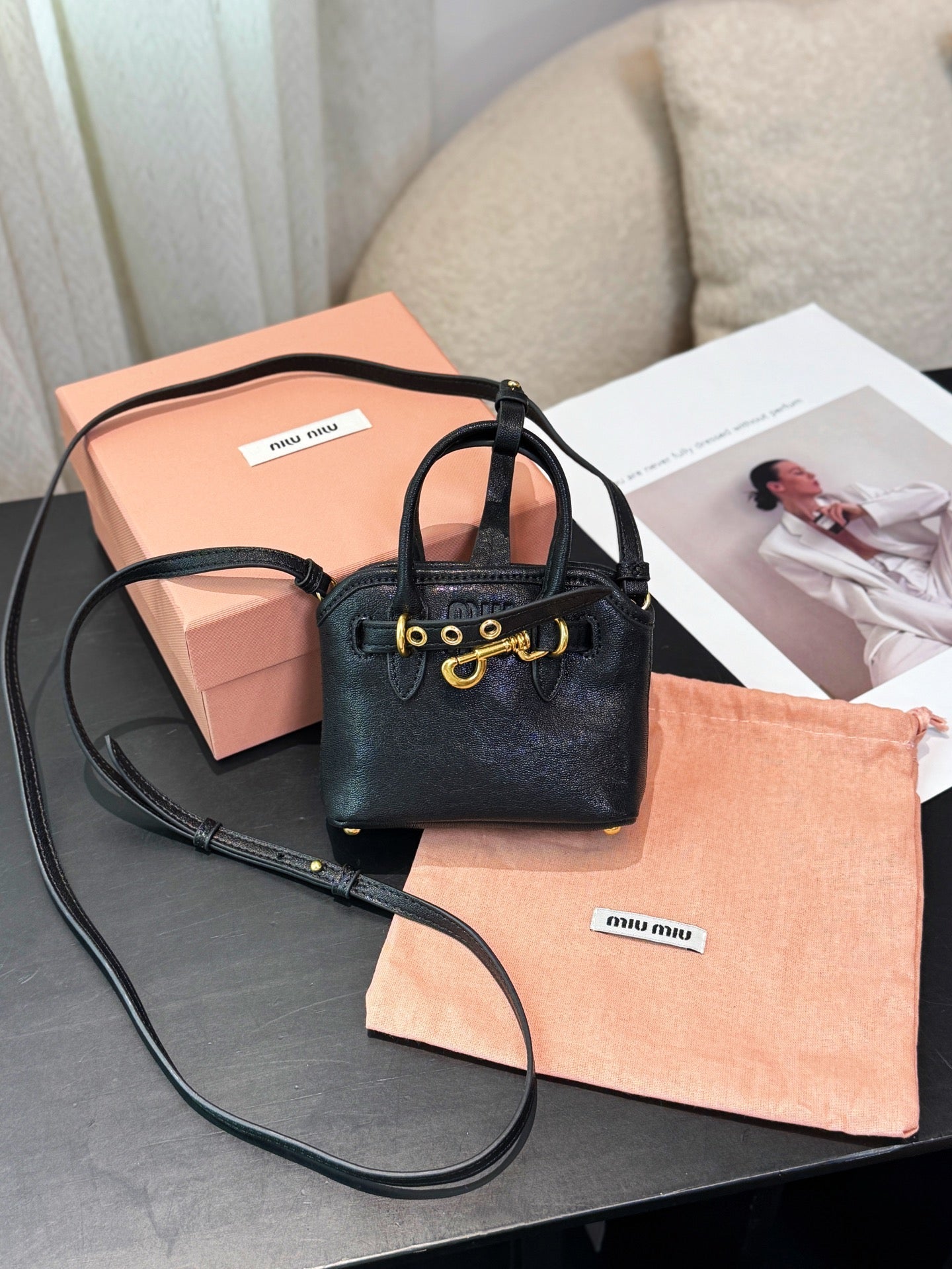 Aventure mini nappa leather bag