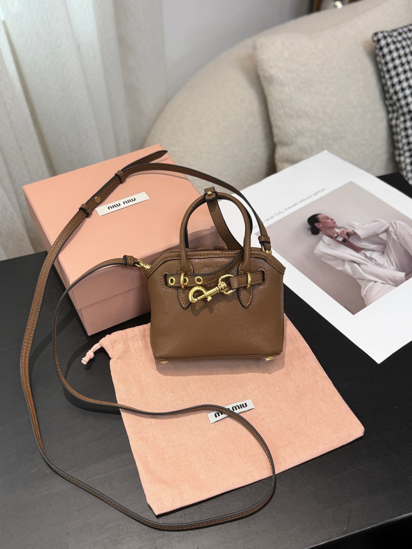 Aventure mini nappa leather bag