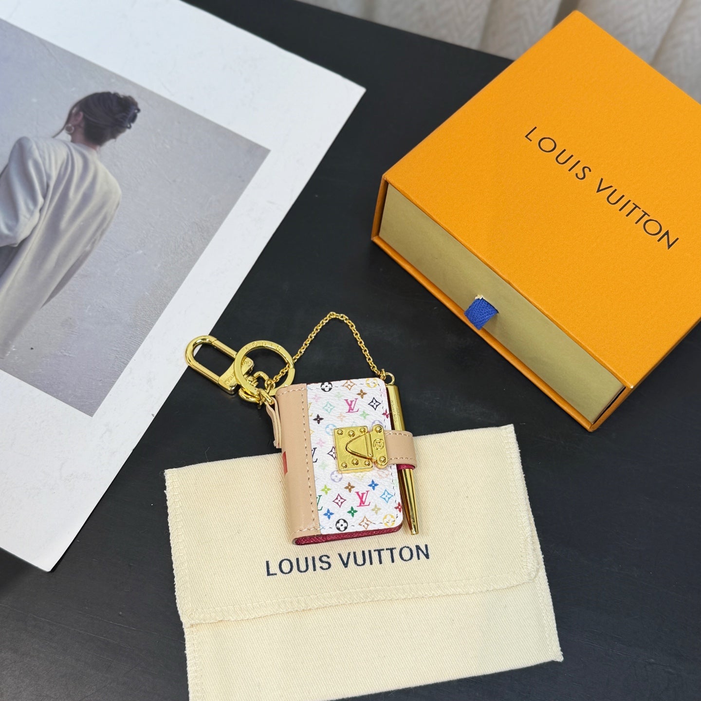 miniature notebook-shaped bag