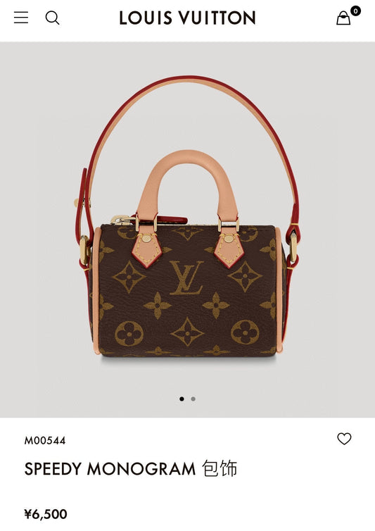 Speedy Monogram bag Charm
