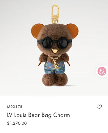 Sunglass Bear Bag Charm