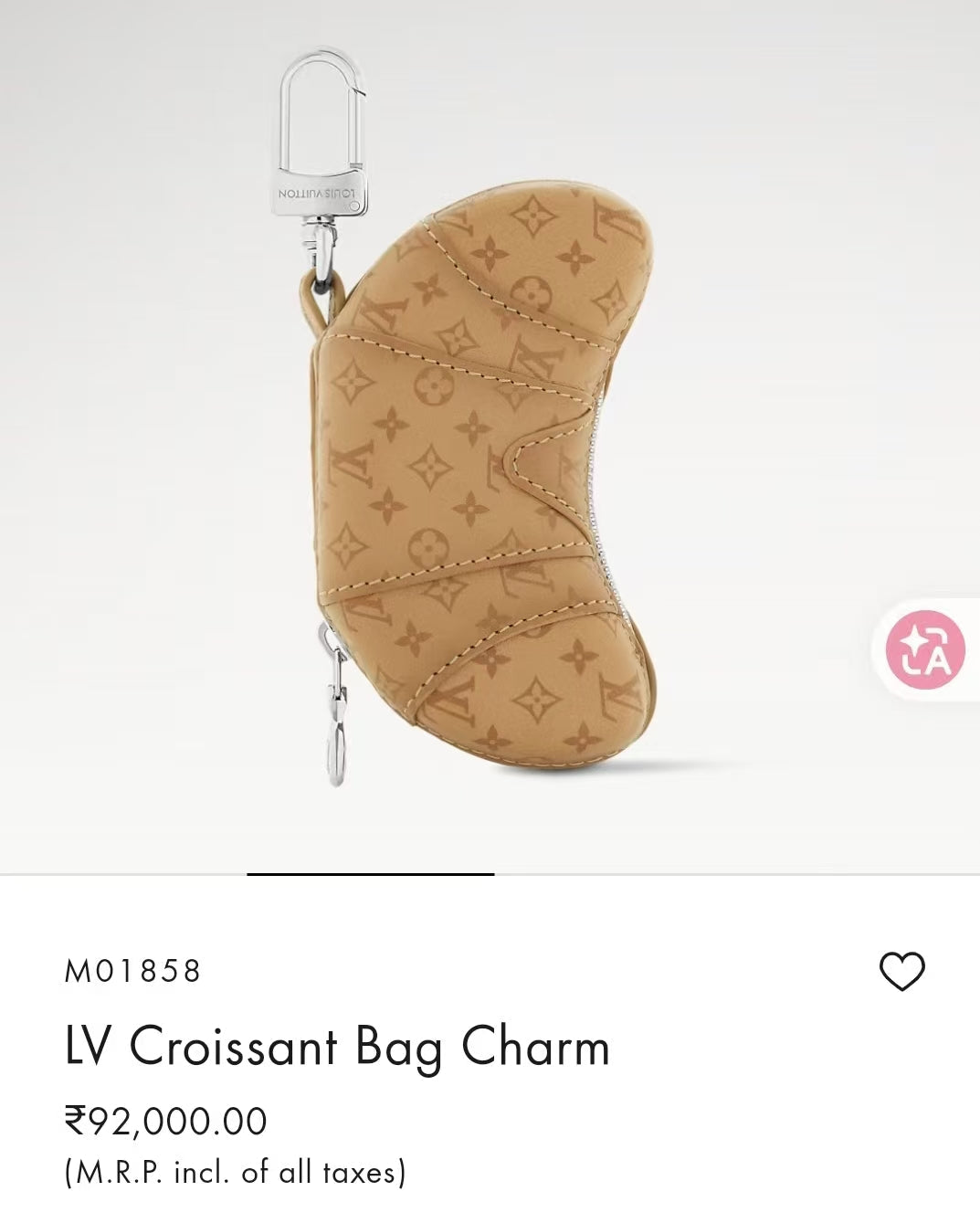 Croissant Bag Charm