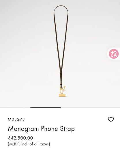 Monogram Phone Strap
