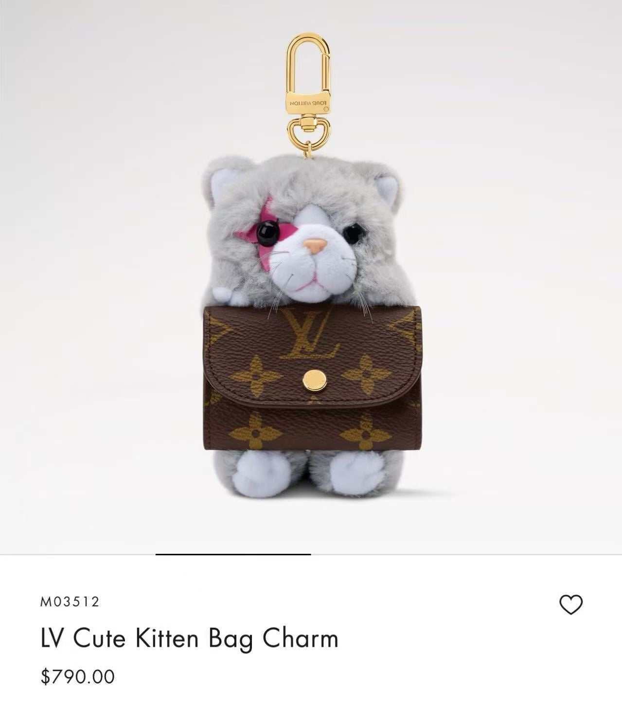 Cute Kitten Bag Charm