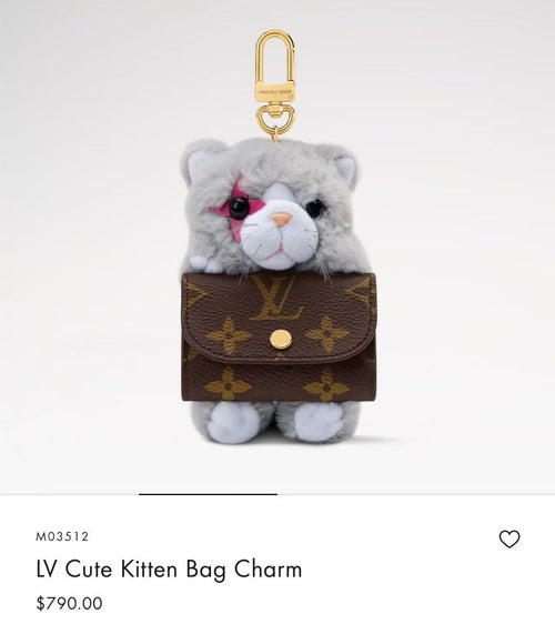 Cute Kitten Bag Charm