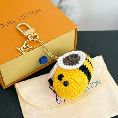 BEE LV CROCHET Bag Charm