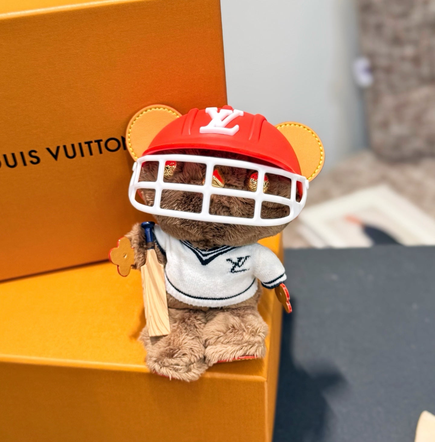 Bear Cricket Bag Charm